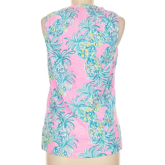 Lilly Pulitzer Essie Top Pineapple Sz M - Picture 2 of 5